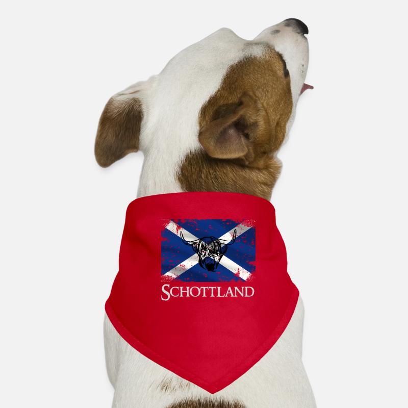 Highland Beef Scottish Flag Gift Dog Bandana