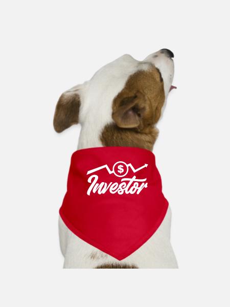 Anleger Anlegen Investor Finanzier Investieren - Hunde-Bandana - Rot - Vorne