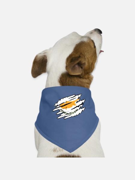Cyprus - Dog Bandana - red - Front