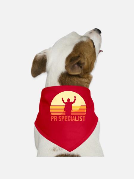 PR Spezialist Public Relations Job Beruf - Hunde-Bandana - Rot - Vorne