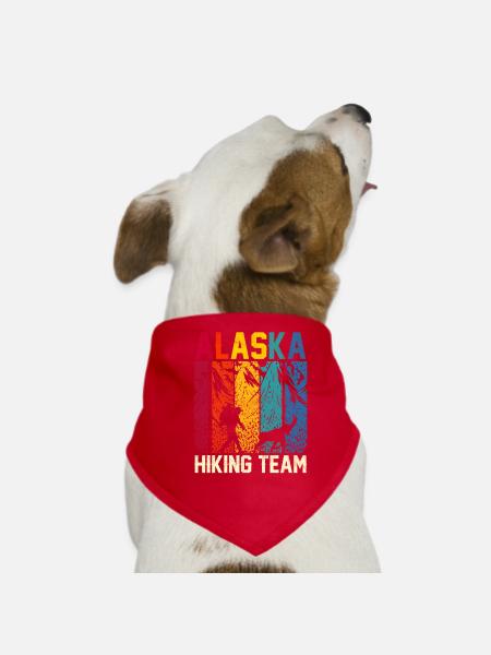 Alaska Hiking Team Randonneurs - Bandana pour chien - rouge - Devant