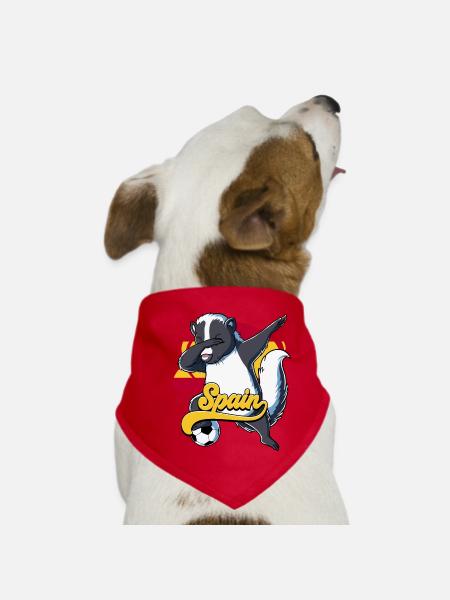 Spanien Fußball - Hunde-Bandana - Rot - Vorne