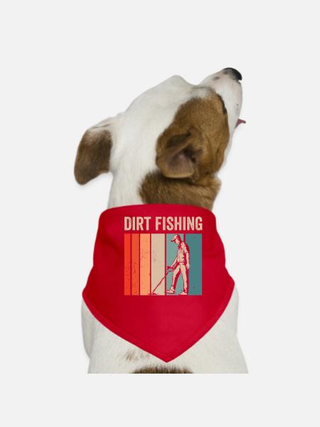 Dirt Fishing Metal Detecting Metalldetektion - Hunde-Bandana - Rot - Vorne