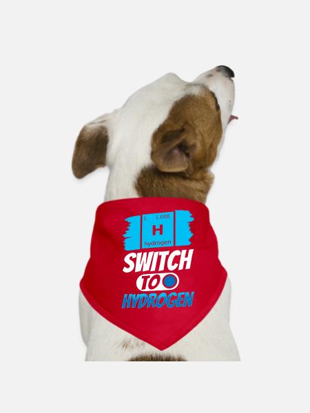 Switching to Hydrogen Energy Element Hydrogen - Dog Bandana - red - Front
