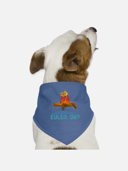 Eulen-Hemd, ich mag Stopp-Eulen-Ok-T-Stück, - Dog Bandana - red - Front