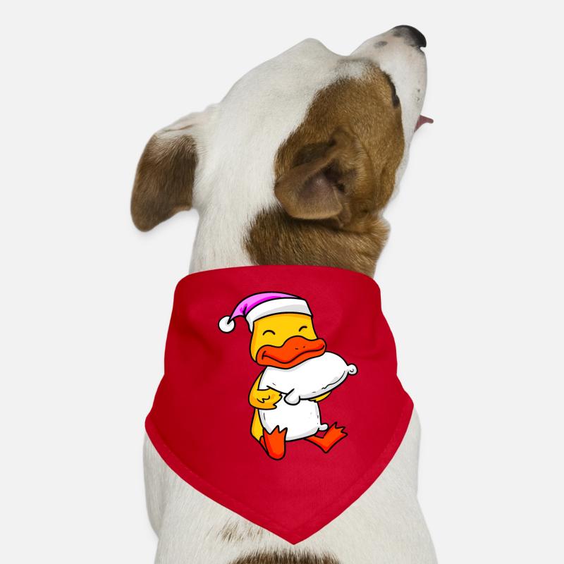 Duck with pillow and sleeping cap Dog Bandana