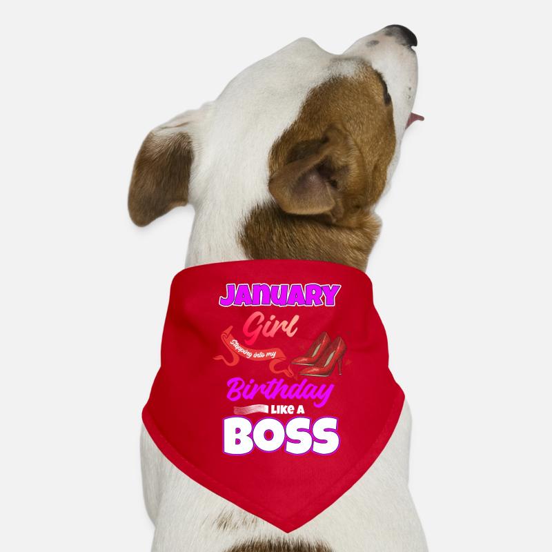 Januar Geburtstag Lustiges Geschenk Hunde-Bandana