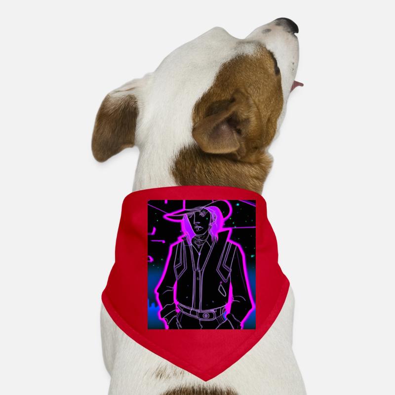Goth Synthwave Outrun Goth Cowboy Hunde-Bandana