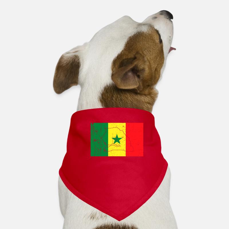 Drapeau du Sénégal Bandana pour chien