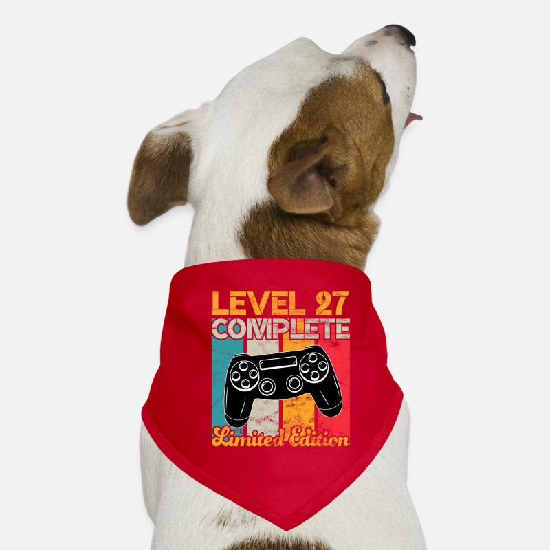 Level 27 complete Gaming Geburtstag Hunde-Bandana