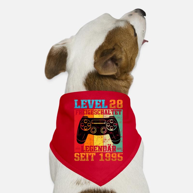 Gaming Geburtstag 1995 Level 28 Hunde-Bandana