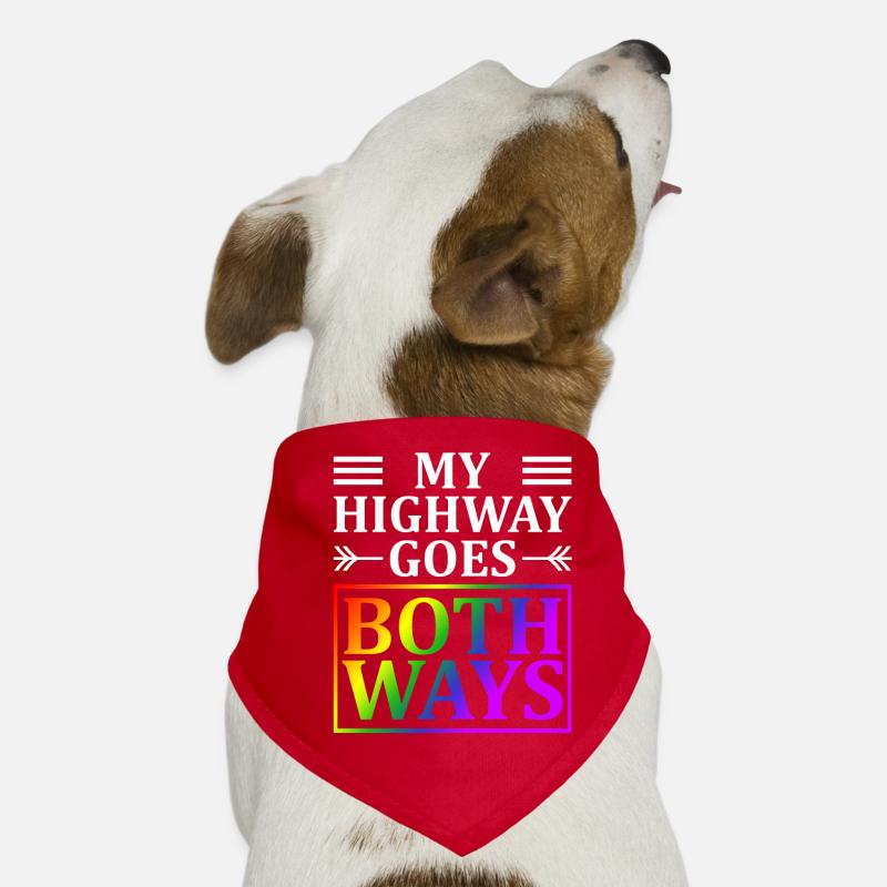 My highway goes both ways Lgbt Dog Bandana