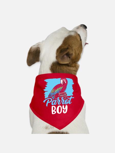 Parrot Cub Parrot Cub Cute Parrot Animal - Dog Bandana - red - Front