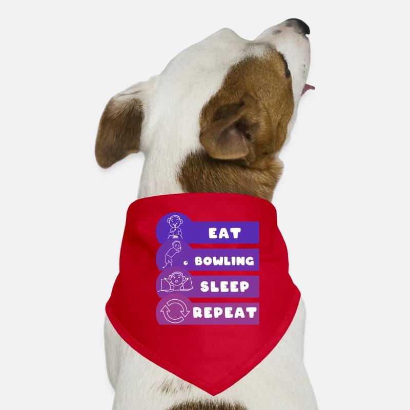 Eat Bowling Sleep Repeat Bowler Dog Bandana