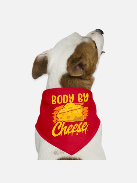 Körper Von Käse Sprüche Liebe Liebhaber Süß - Hunde-Bandana - Rot - Vorne