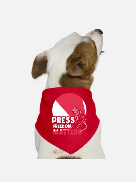Press freedom is important Press freedom matters - Dog Bandana - red - Front