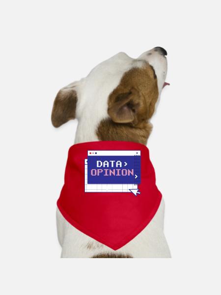 Data > Opinion Code Coding Programmer Coder - Dog Bandana - red - Front