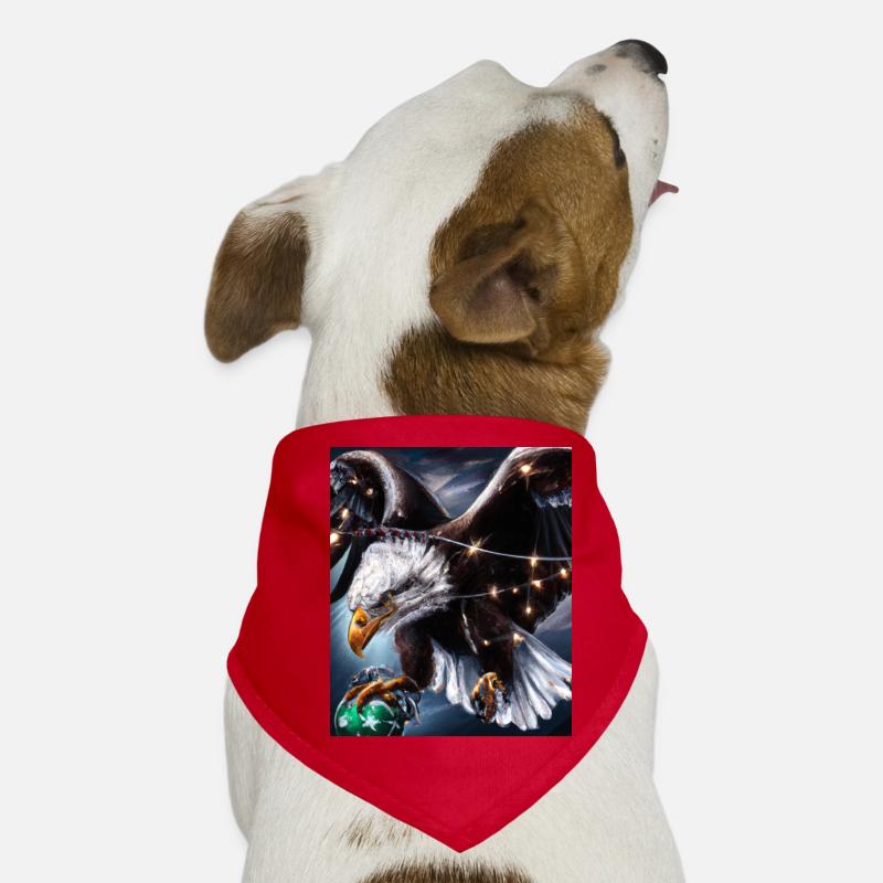Pygargue à queue blanche de Noël américain avec Bandana pour chien