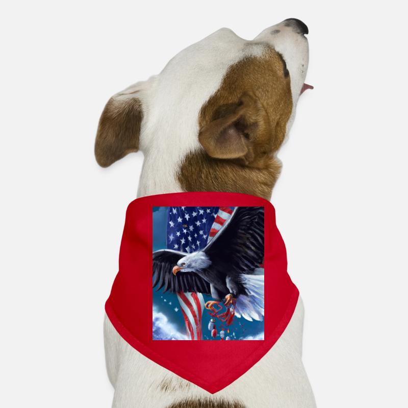 Pygargue à queue blanche de Noël américain avec Bandana pour chien