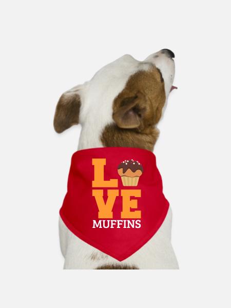Muffin - Hunde-Bandana - Rot - Vorne