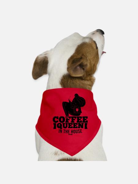 Frühstückskaffee für Mama - Hunde-Bandana - Rot - Vorne