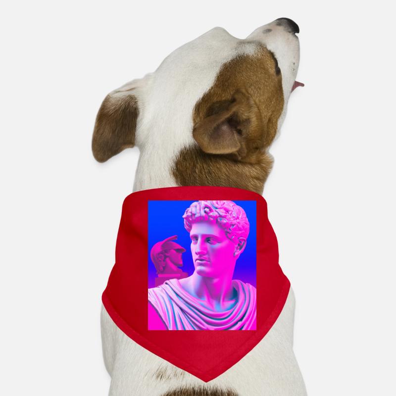Vaporwave Statue Buste romain Bandana pour chien