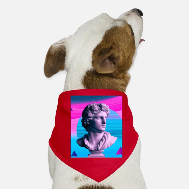 Vaporwave Statue Buste romain Bandana pour chien