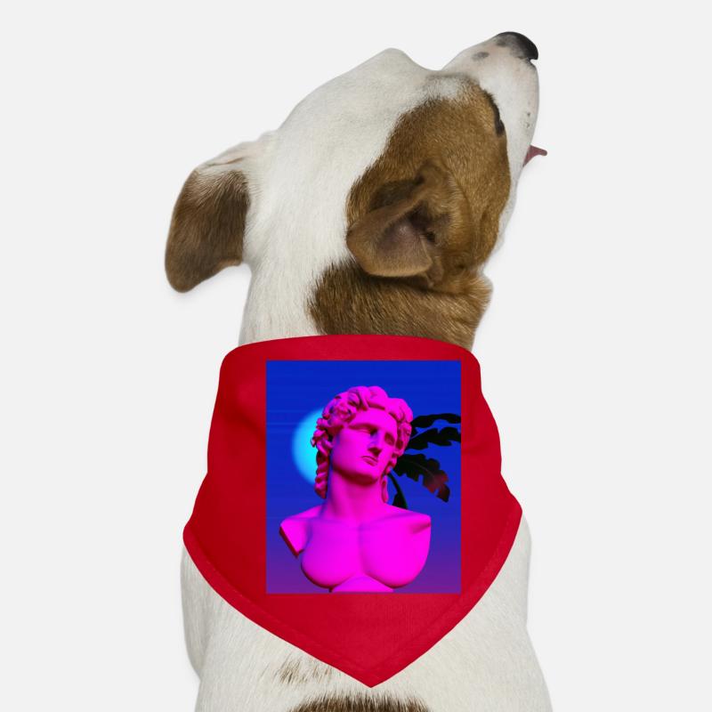 Vaporwave Statue Buste romain Bandana pour chien