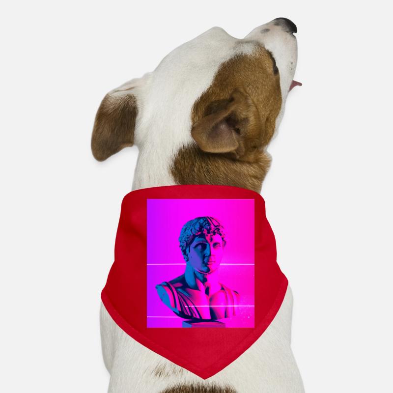 Vaporwave Statue Buste romain Bandana pour chien