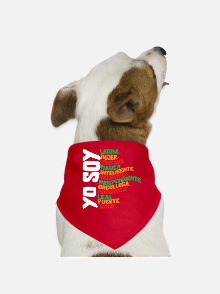 Mexicana Shirt, Yo Soy Latina Empowered Women - Hunde-Bandana - Rot - Vorne
