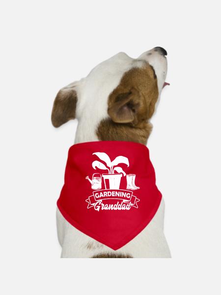 Grand-père jardinier grand-père jardinier - Bandana pour chien - rouge - Devant