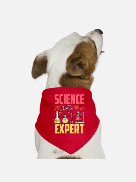 Scientific Expert Science Science - Dog Bandana - red - Front