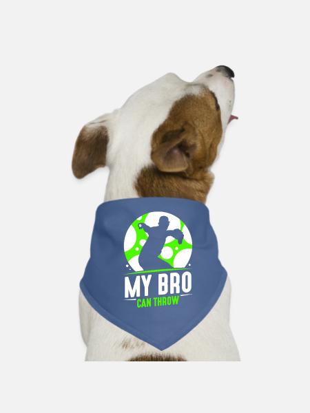 Mein Bruder Kann Werfen Pitcher Baseball Werfer - Hunde-Bandana - Rot - Vorne