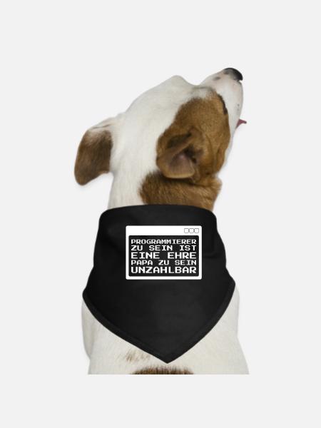Developer Coder Programmer - Dog Bandana - black - Front