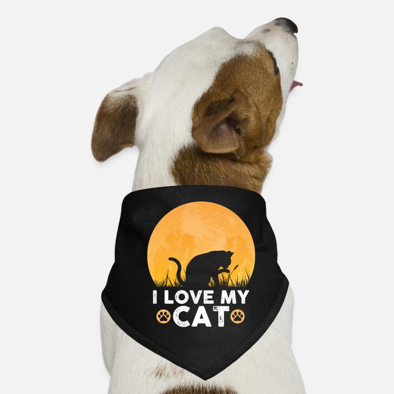J’aime mon chat Bandana pour chien