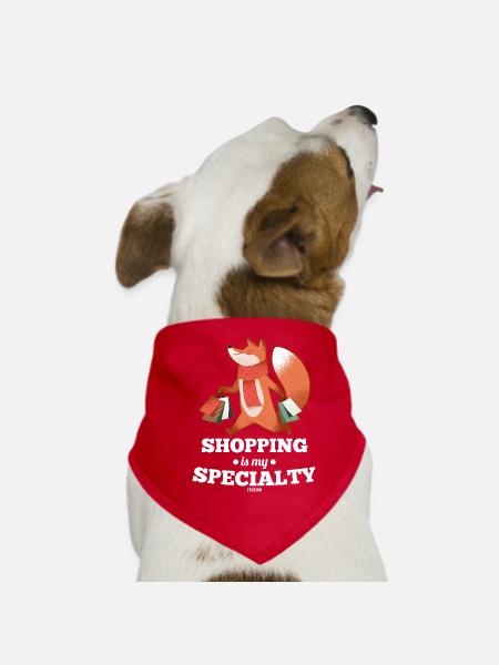 Rotfuchs Einkauf Natur Waldtier Wildhund - Hunde-Bandana - Rot - Vorne