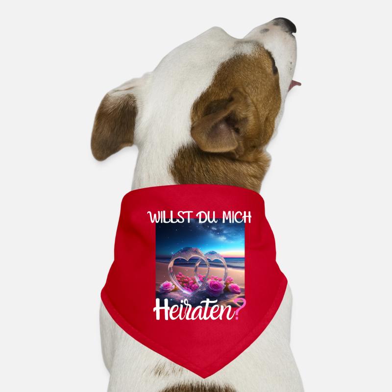 Heiratsantrag für Hochzeit oder Verlobung - Hunde-Bandana