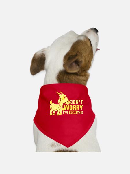 Mach Dir Keine Sorgen Ich Habe Das Im Griff Ziege - Hunde-Bandana - Rot - Vorne