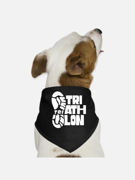 Triathlon Triathlete Sport Triathlete Triathlons - Dog Bandana - black - Front