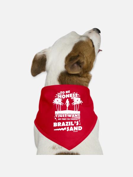 Brasilien Rio de Janeiro Südamerika Geschenk - Hunde-Bandana - Rot - Vorne