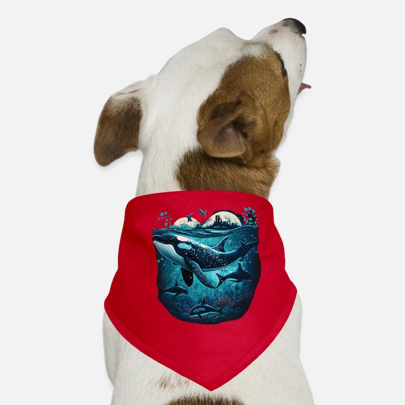 Observation colorée des orques Observation des orques Bandana pour chien