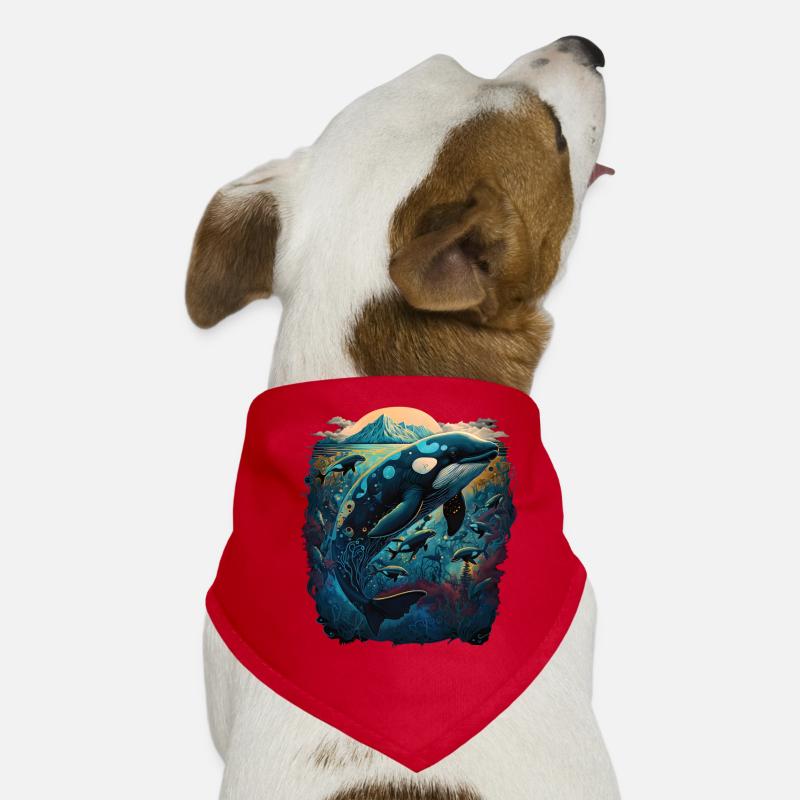 Observation colorée des orques Observation des orques Bandana pour chien