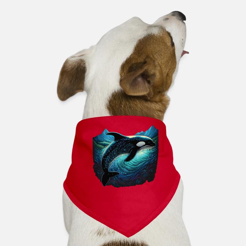 Observation colorée des orques Observation des orques Bandana pour chien