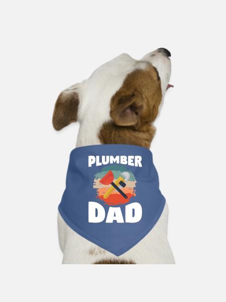 Klempner Papa Klempner - Hunde-Bandana - Rot - Vorne