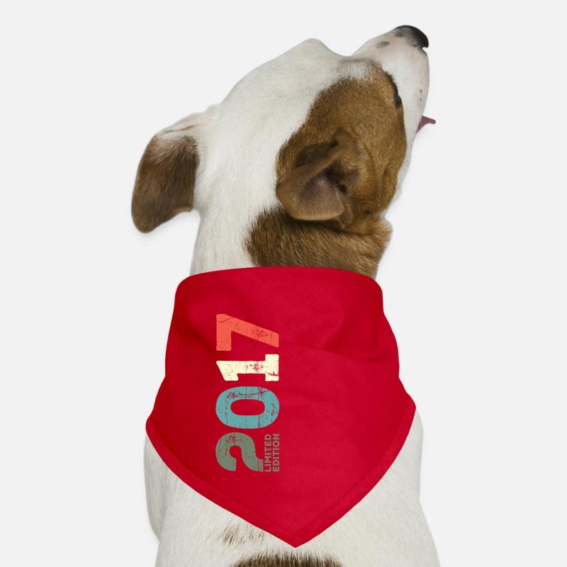 Depuis 2017 Année 2017 Rétro 2017 Millésime 2017 Bandana pour chien