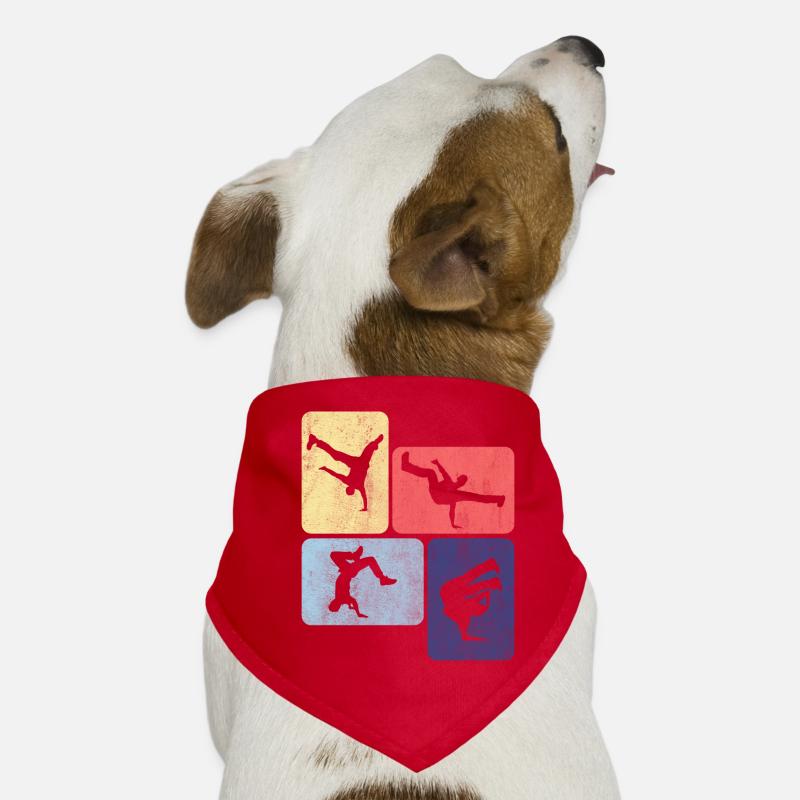 Retro Breakdance Breakdancer Tanzen Hunde-Bandana
