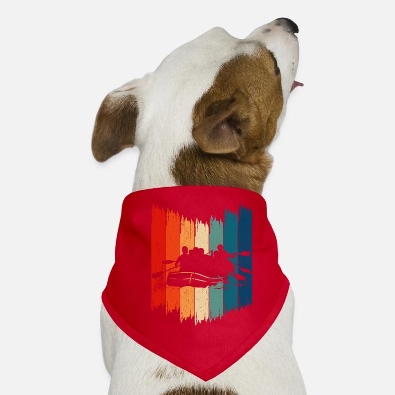 Vintage River Rafting Retro River Rafting Hunde-Bandana
