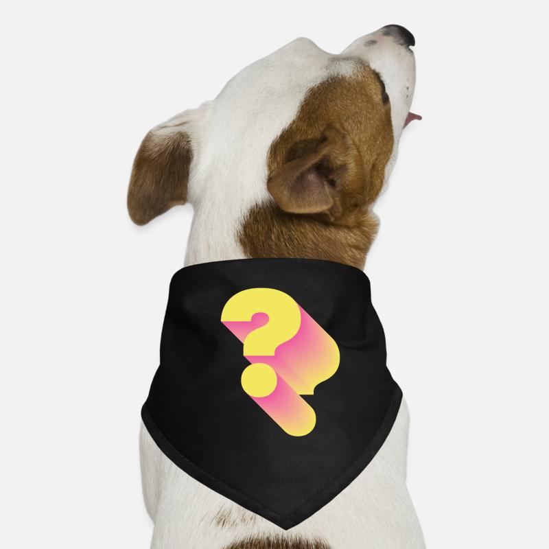Retro Fragezeichen Satzzeichen Hunde-Bandana