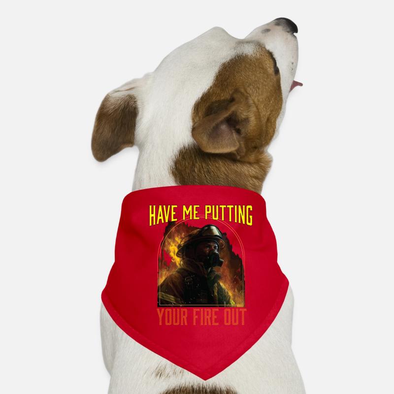 Demandez-moi d’éteindre votre feu pompier pompier Bandana pour chien