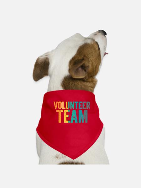 Volunteer Team Volunteer Profession Volunteer - Dog Bandana - red - Front